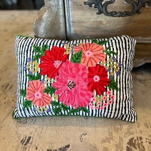 Karma living black-and-white striped throw pillow 14 x 20